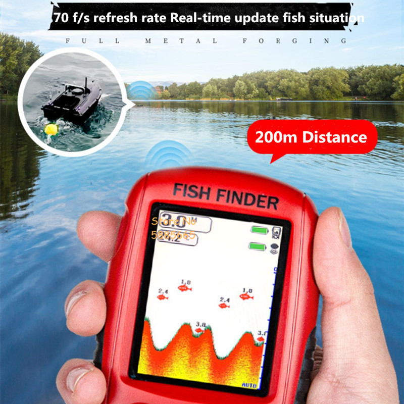 Smart Portable 50M Depth Sonar - Fishing Boat Depth Finder recension och pris