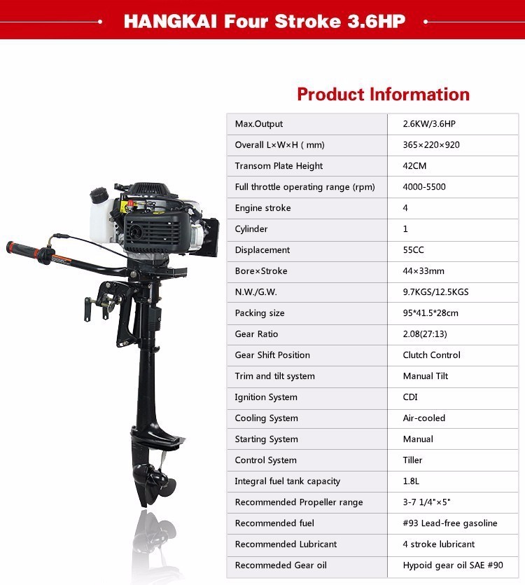 2026 New Arrive Best Quality 3 - Fishing Boat Outboard Motor recension och pris