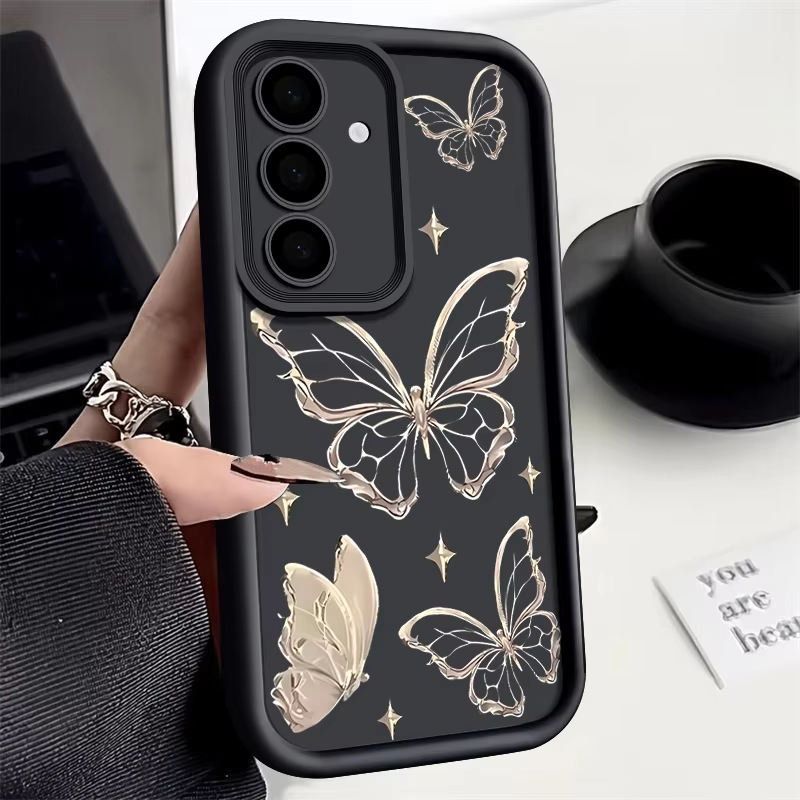 Gold Butterfly Print Phone Cas - Fishing Boat Cover recension och pris
