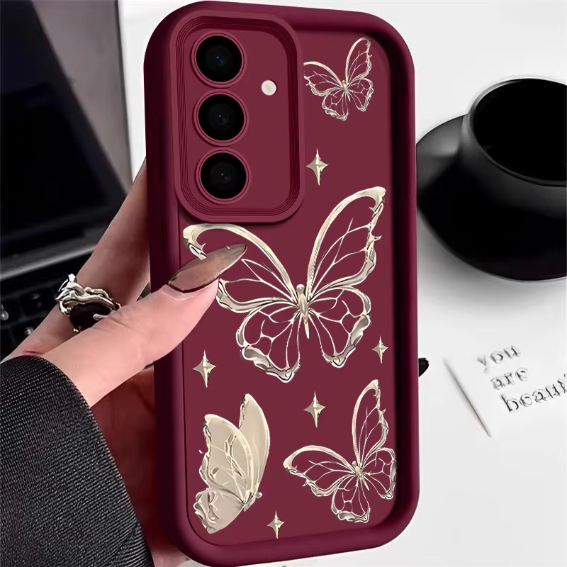 Gold Butterfly Print Phone Cas - Fishing Boat Cover recension och pris