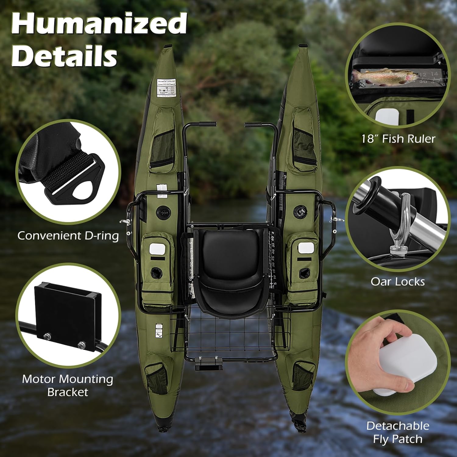 Adult Inflatable Belly Boat wi - Fishing Boat Inflatable recension och pris