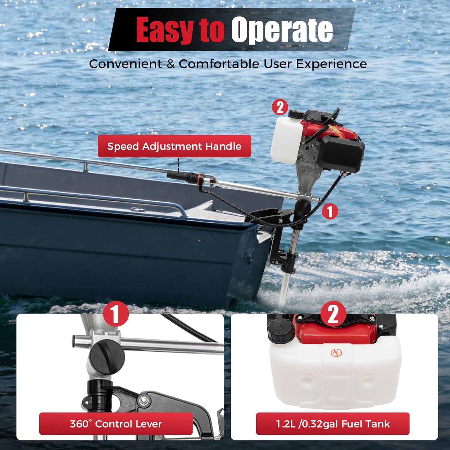 4HP Outboard Motor, 4 Stroke 5 - Fishing Boat Outboard Motor recension och pris